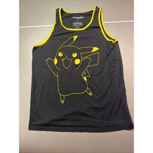 WeLoveFine Pokemon Pikachu GraphicTank Top Black Yellow Mens Large 2016 Nintendo